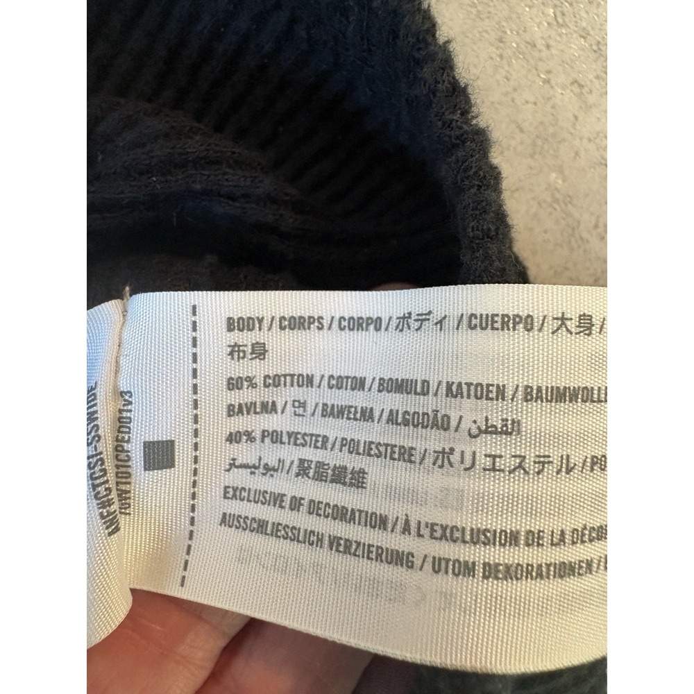 Abercrombie & Fitch Waffle Knit Hoodie Women's Medium Black Bella Swan Layering - Picture 4 of 6